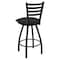 Holland Bar Stool Co 30" Swivel Bar Stool, Black Wrinkle, Graph Coal Seat X410 - alternate 4
